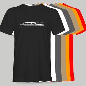 55-56-57 Chevrolet Nomad Wagon T-Shirt - tri five nova impala chevy tri-five